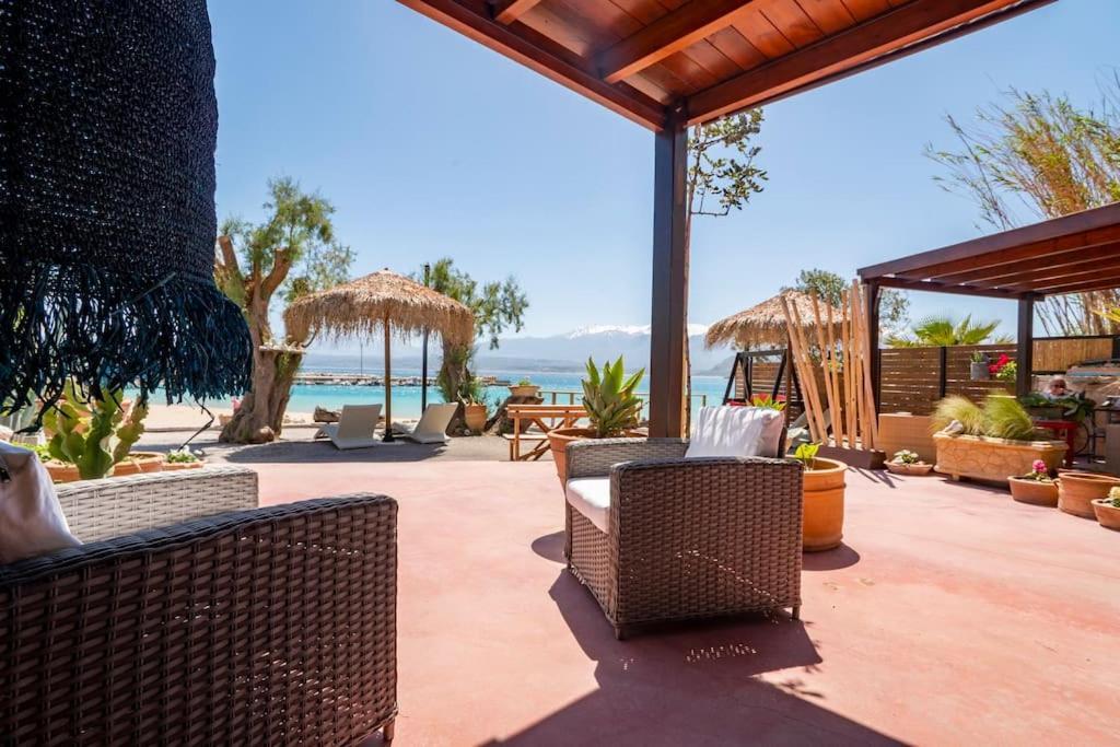 Sea And Sun Metaxy Mas, Brand-New, Beachfront ! Ханья Экстерьер фото
